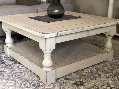 Same Day Shipping Distressed Coffee Tables Ivory Cream